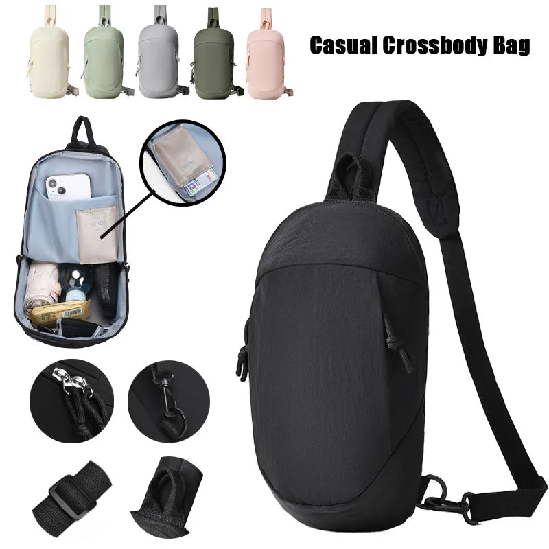 Stylish Large-Capacity Unisex Casual Chest Bag | RFID Safe