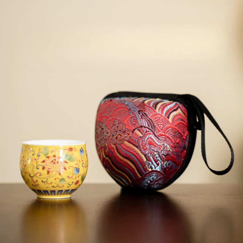 Elegant Japanese Ceramic Teacups | Retro Kungfu Tea Set