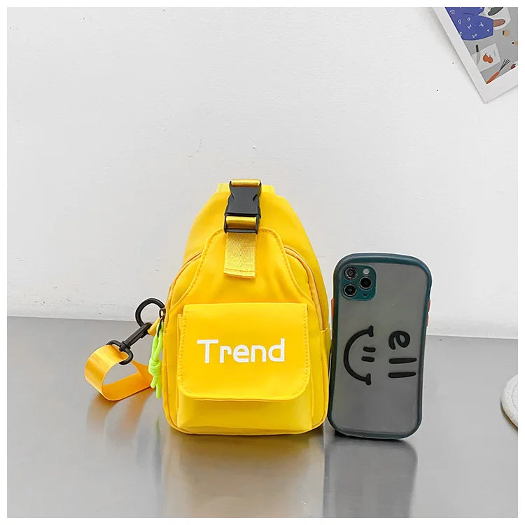 Cute Solid Color Children's Shoulder Bag | Stylish Kids Fanny Pack