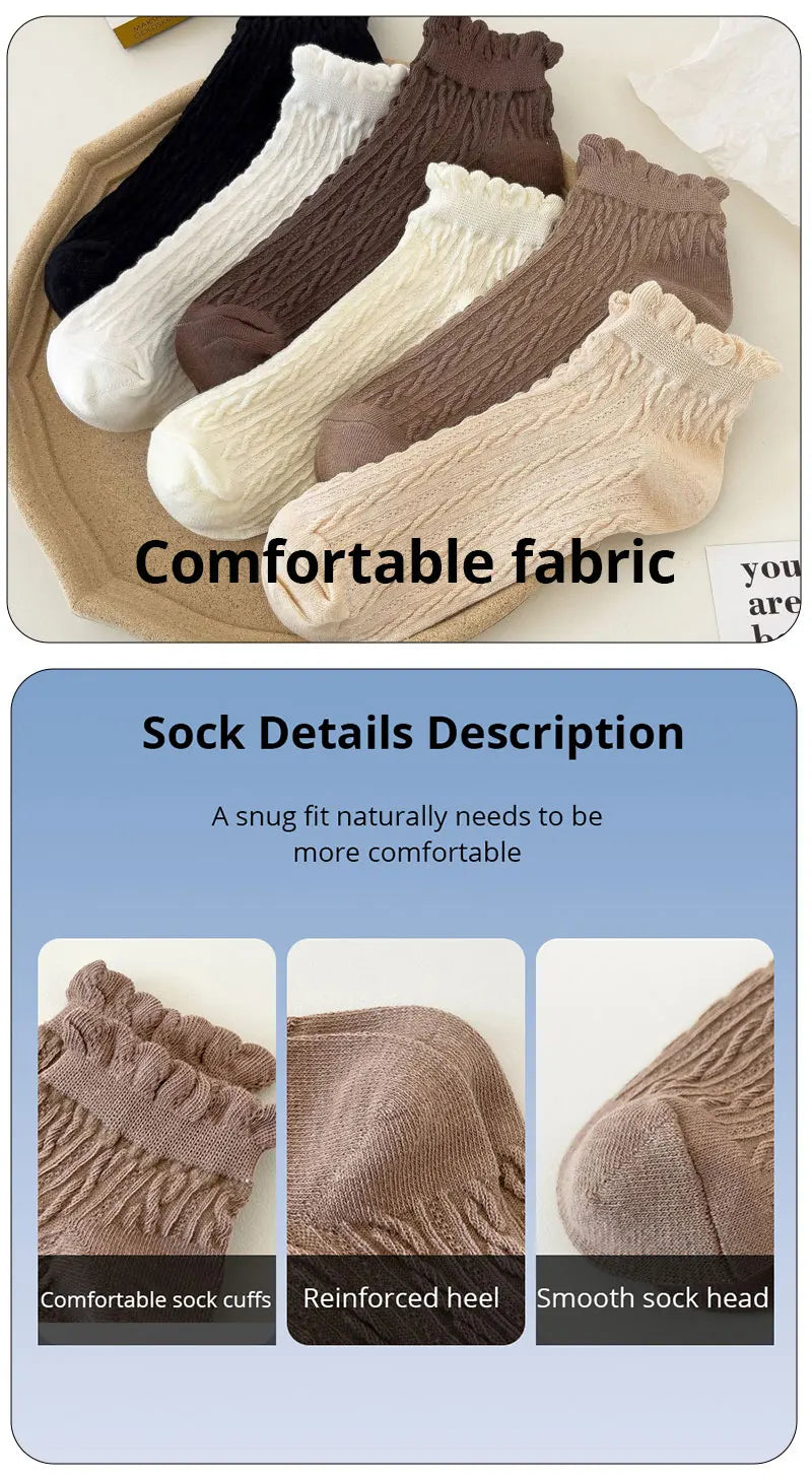 Women's Lace Low Tube Socks | Stylish Ankle Sock Set