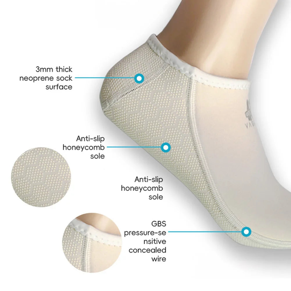 3MM Super Elastic Diving Short Socks | Anti-Slip Neoprene Socks