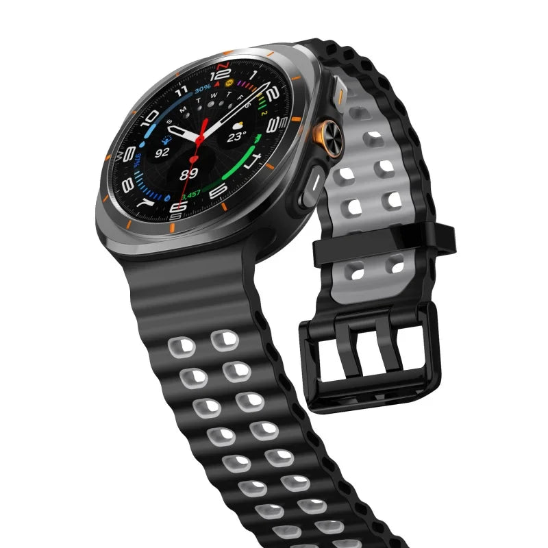 Silicone Sports Strap for Galaxy Watch | Breathable Marine Band