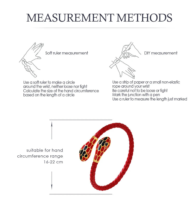 MOONLIGHT Classic Style Double Snake Head Cuff Bangles for Women Genuine Braided Leather Bracelets Female Fashion Jewelry Gifts