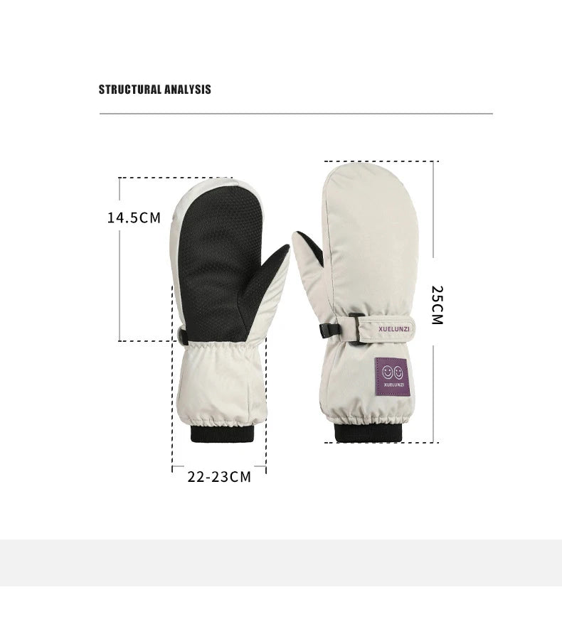 Waterproof Kids Ski Mittens | Warm Insulated Gloves for Winter Fun