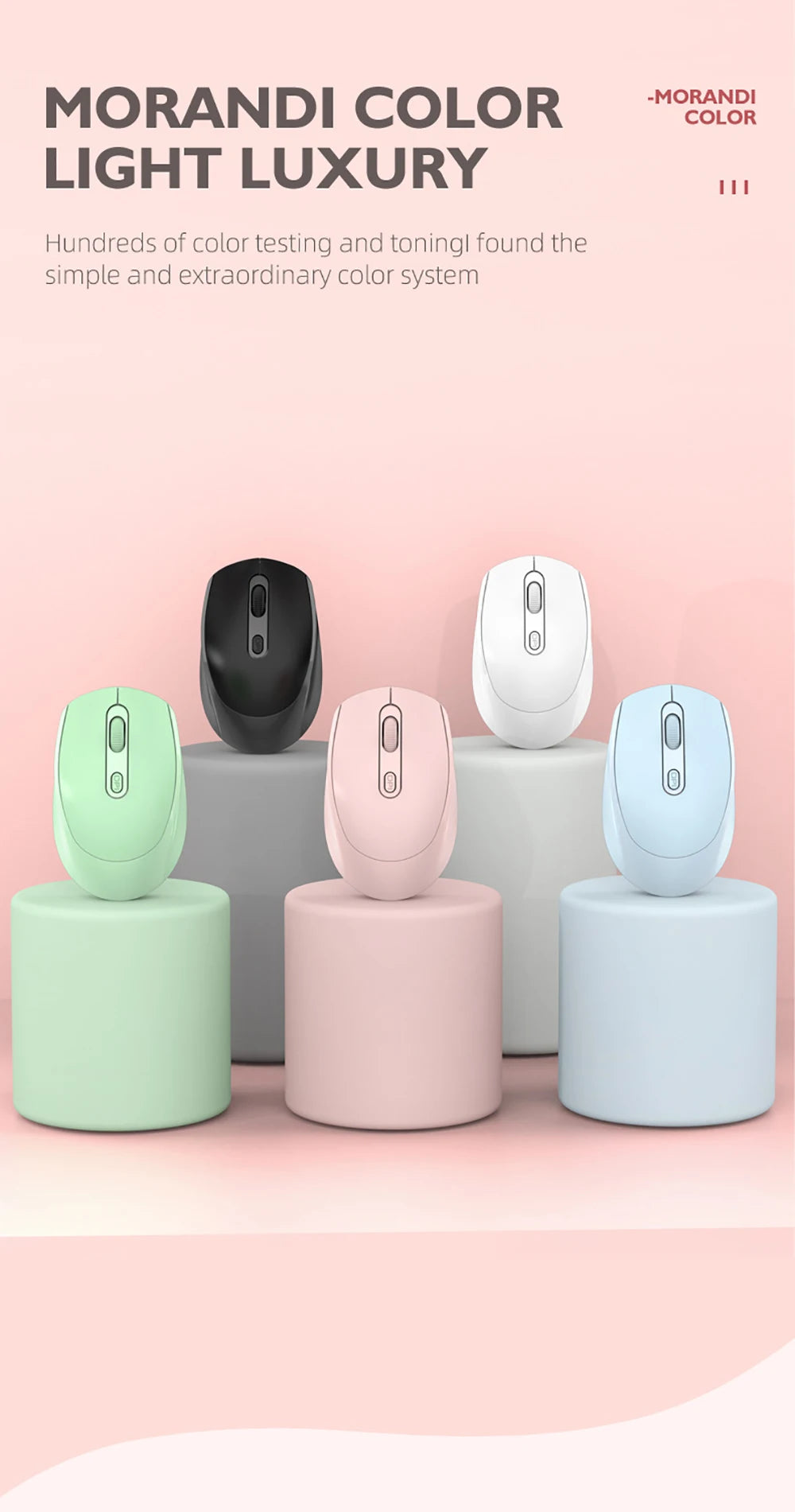 Ergonomic Wireless Silent Mouse | Rechargeable & Dual Mode