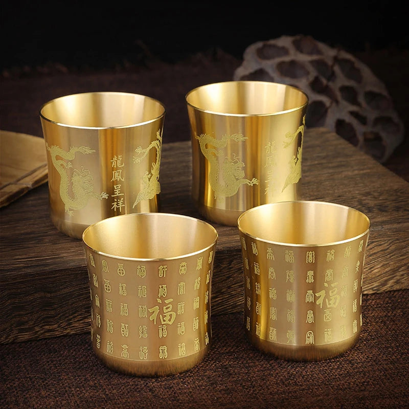 Antique Brass Tea Cup | Elegant Homeware for Tea and Coffee
