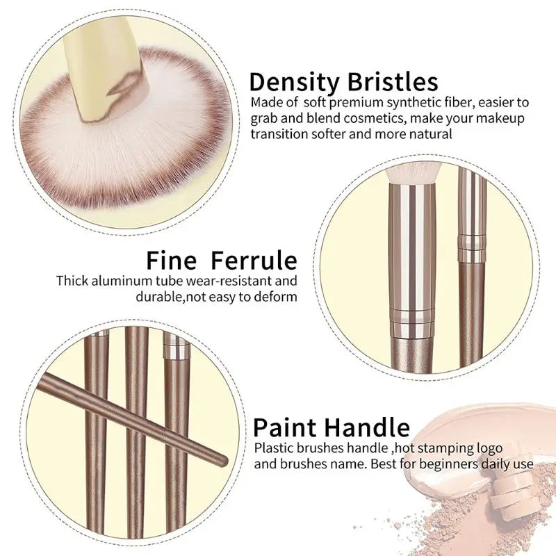 Professional Makeup Brush Set | Fluffy Foundation & Blending Tools
