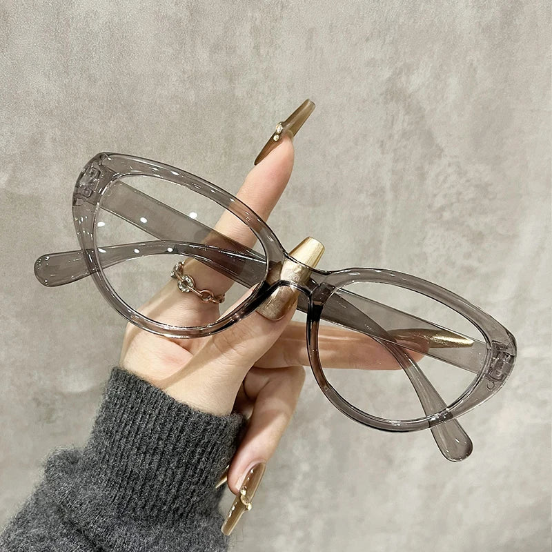 Trendy Cat-Eye Glasses for Unisex Street Fashion Accessories