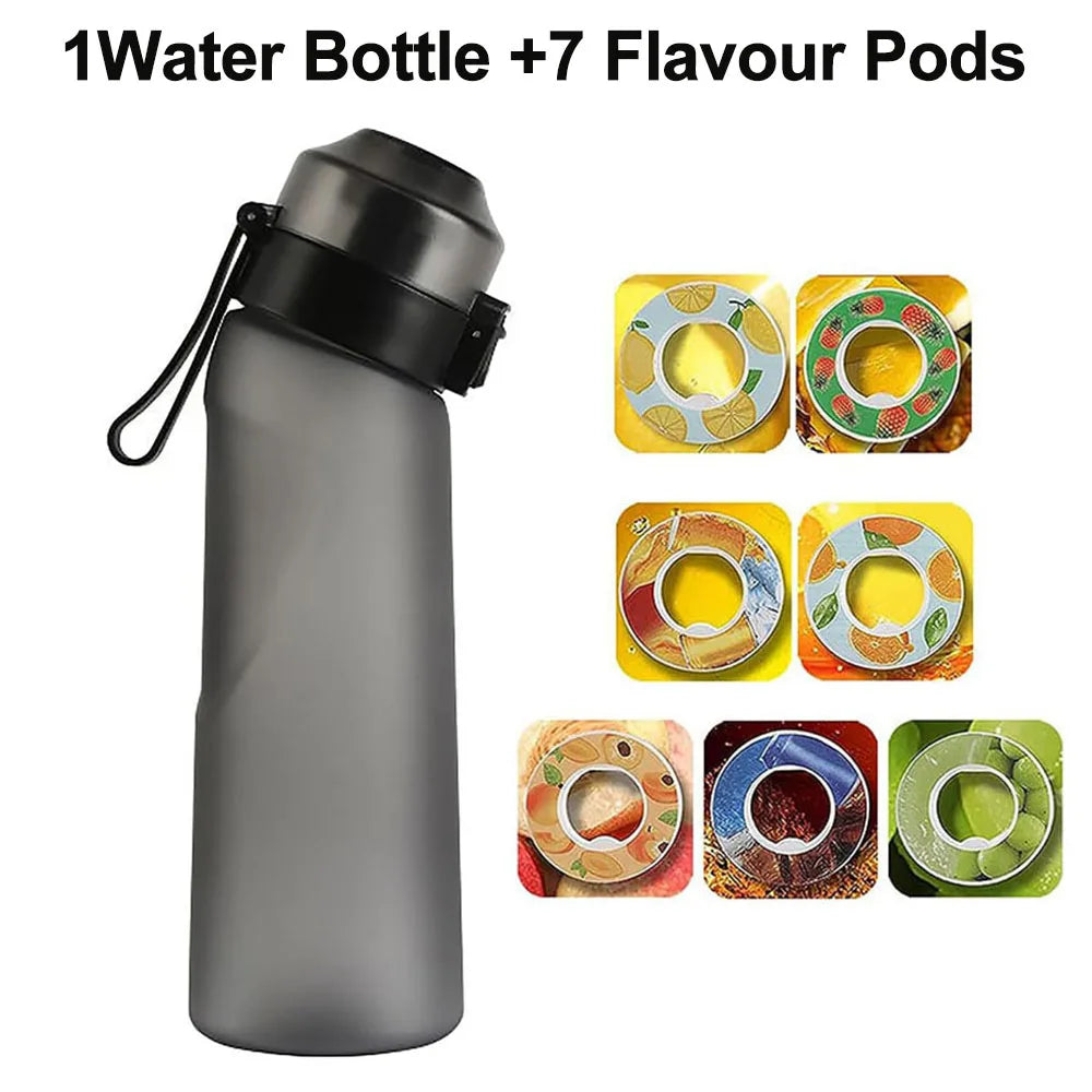 650ML BPA Free Sports Air Water Bottle | Flavor Pods Included