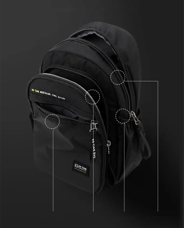Casual Men's Multi-Functional Shoulder Bag | Perfect Travel Companion