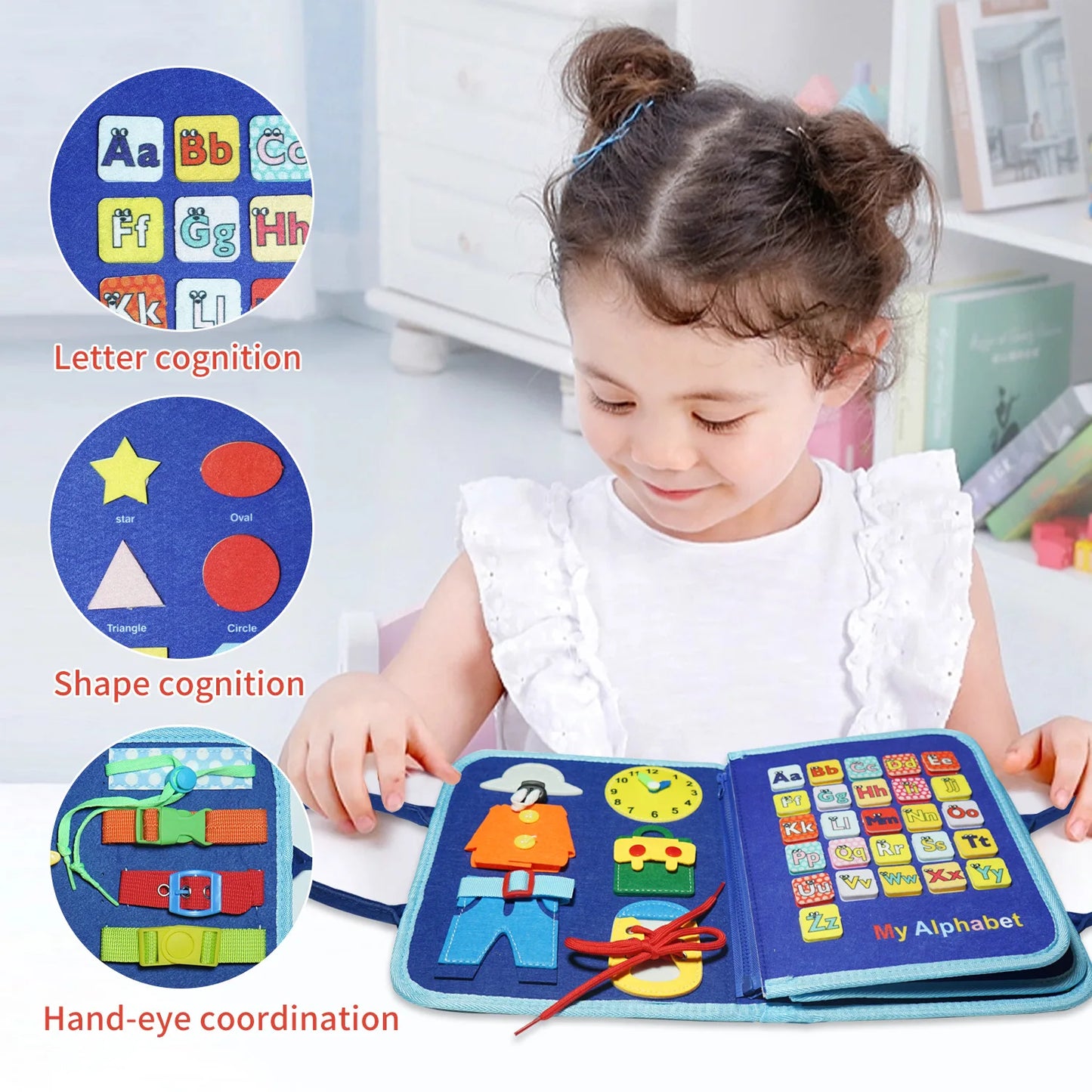 7-in-1 Montessori Busy Board | Engaging Learning Toy for Toddlers