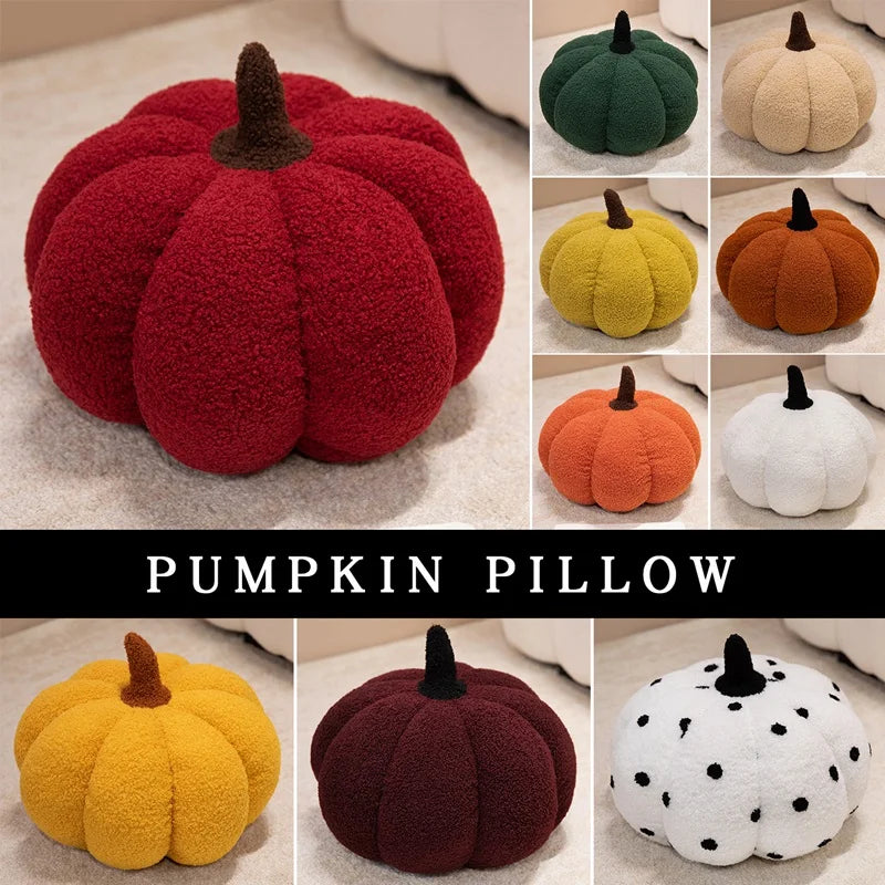 Halloween Pumpkin Plush Pillow | Cozy Decorative Cushion for Fall