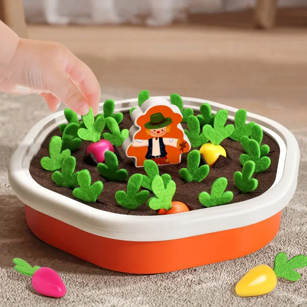 Colorful Shape Blocks Pull Carrot Game Set | Educational Toy for Kids