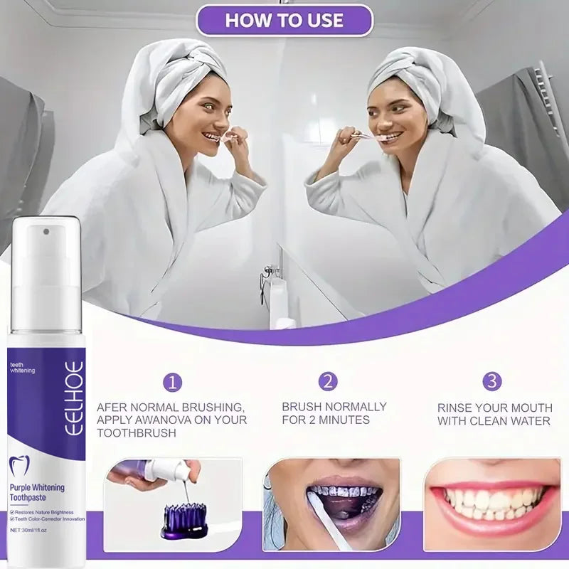 Purple Whitening Toothpaste | Deep Clean, Stain Removal & Fresh Breath