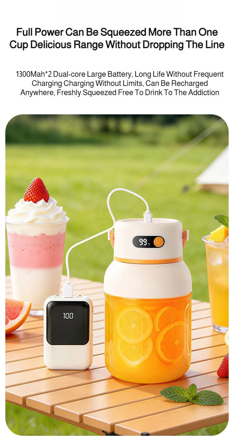 Portable Mini Blender | USB Rechargeable Juicer for Home & Travel