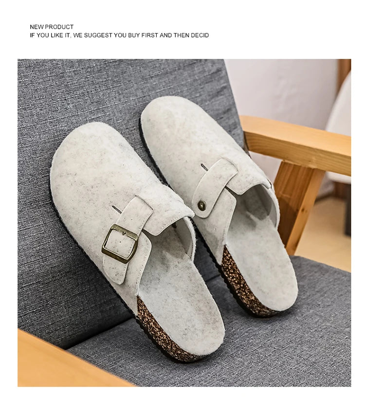 Plush Winter Clogs | Stylish Slip-On Cork Slippers for All