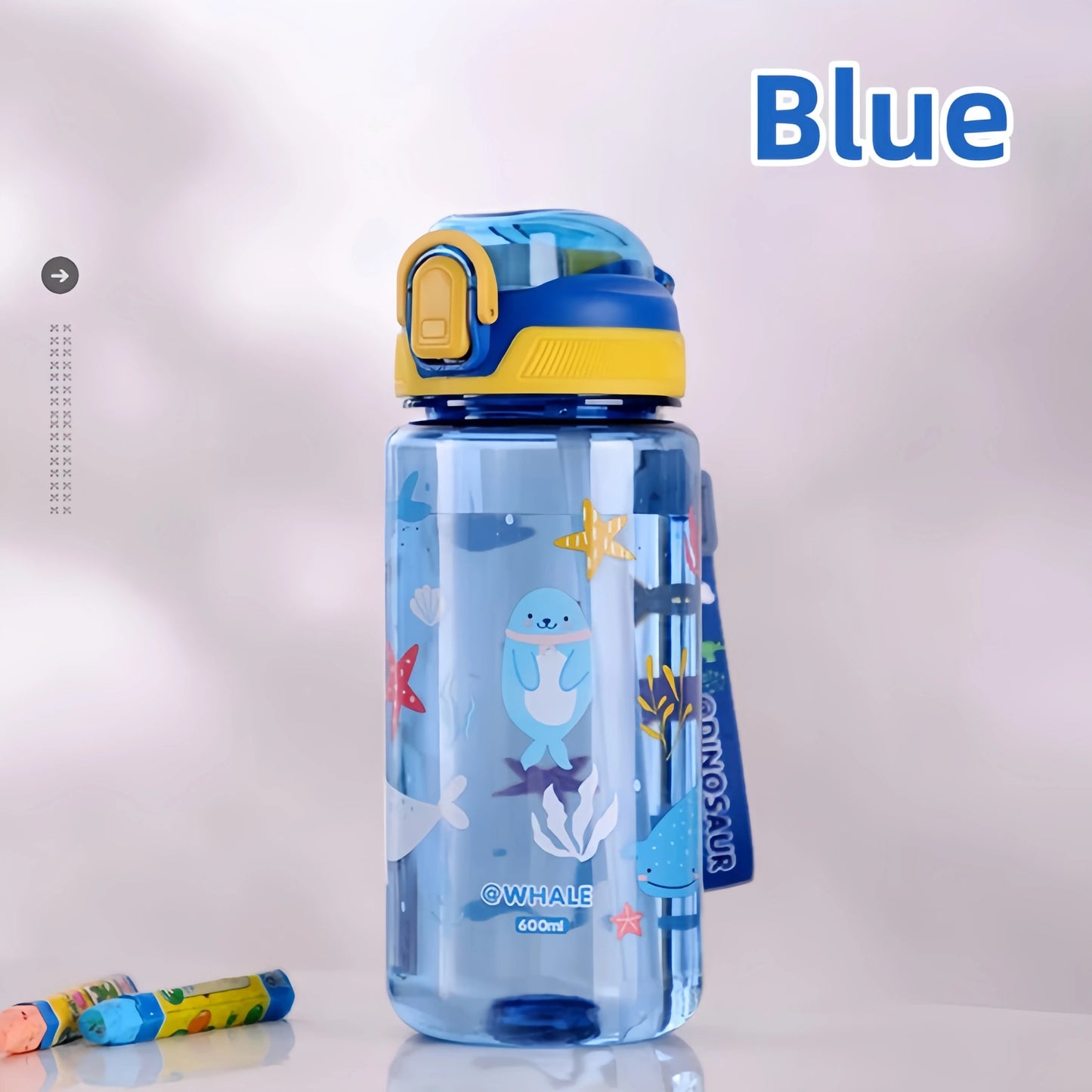 Kids Dinosaur Water Bottle | Leakproof Sippy Cups with Straw