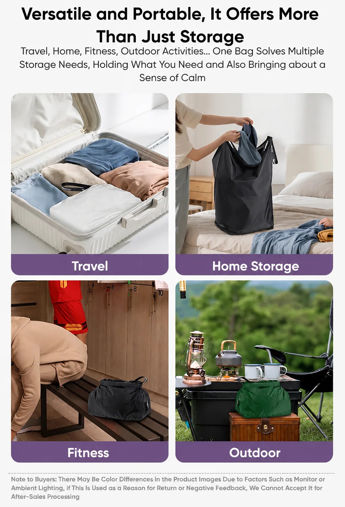 Reusable Vacuum Compression Bags for Travel & Home Storage