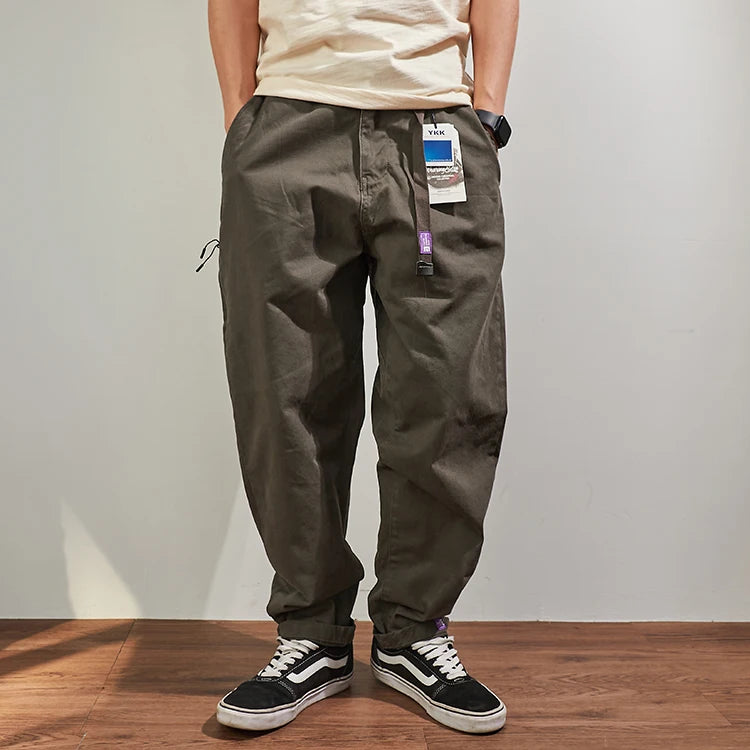 Men's Casual Tapered Cotton Cargo Pants | Stylish and Comfortable