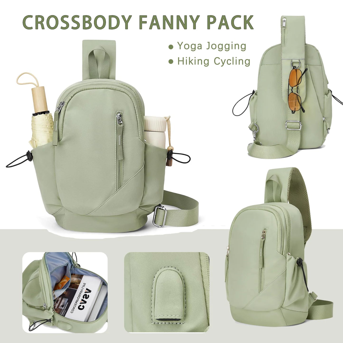 Crossbody Fanny Pack for Men and Women | Ideal for Travel & Workouts