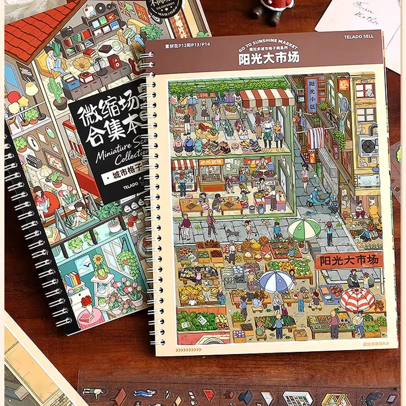 Miniature Scene Collection Stickers | DIY 3D Dollhouse Crafts
