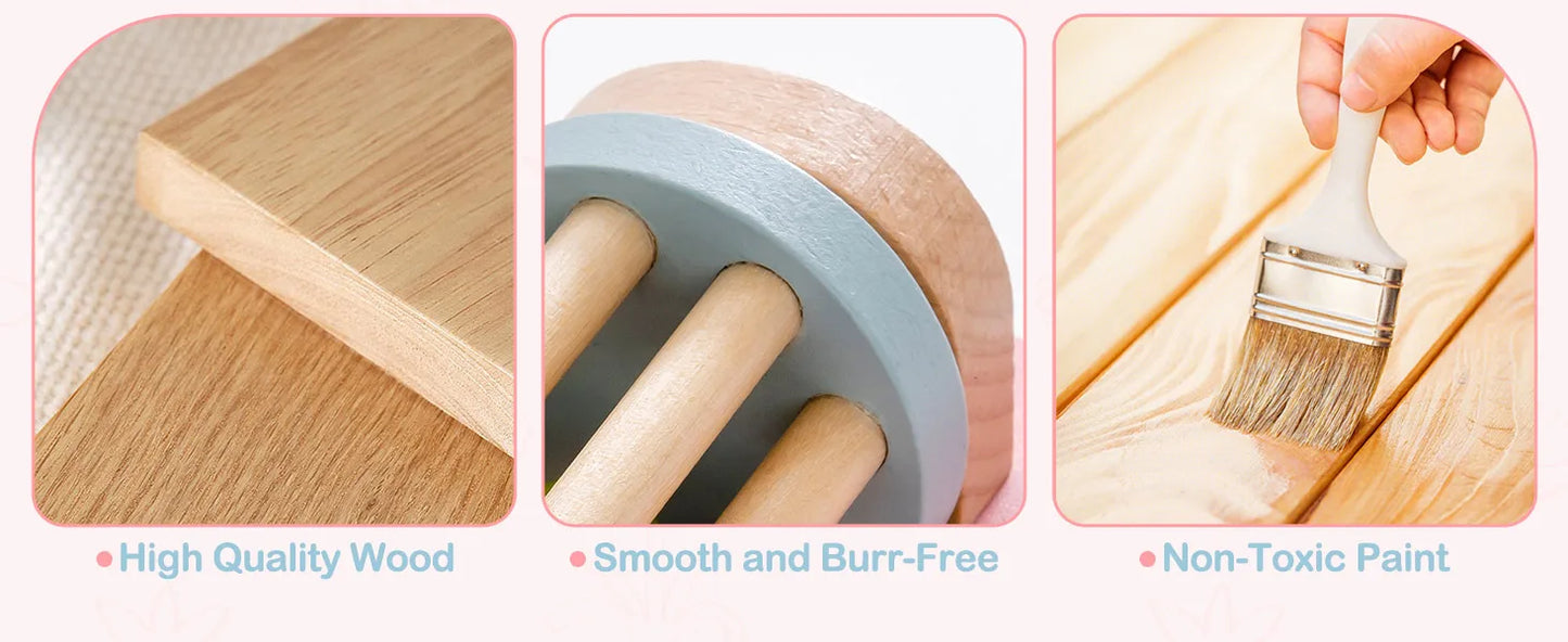 Wooden Montessori Busy Board | Interactive Learning Toy