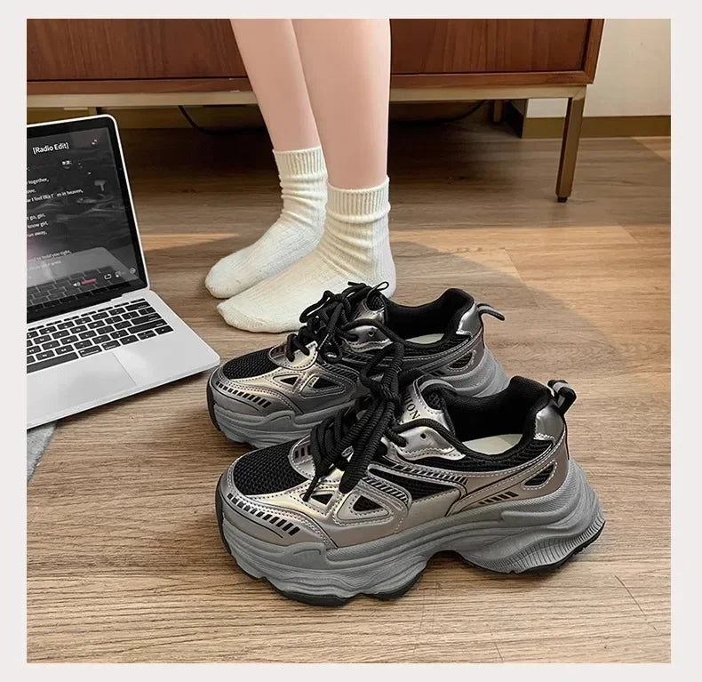 Fashionable Casual Platform Sneakers for Women | Comfortable Sports Shoes