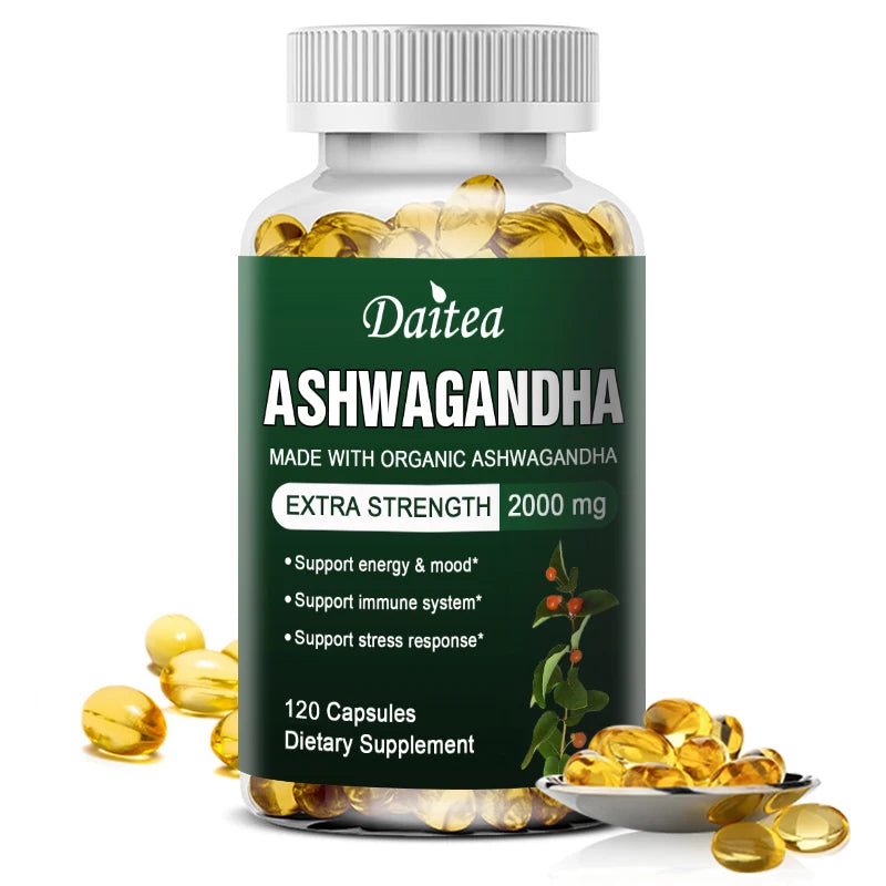 Organic Ashwagandha Extract Capsules for Mood & Energy Support
