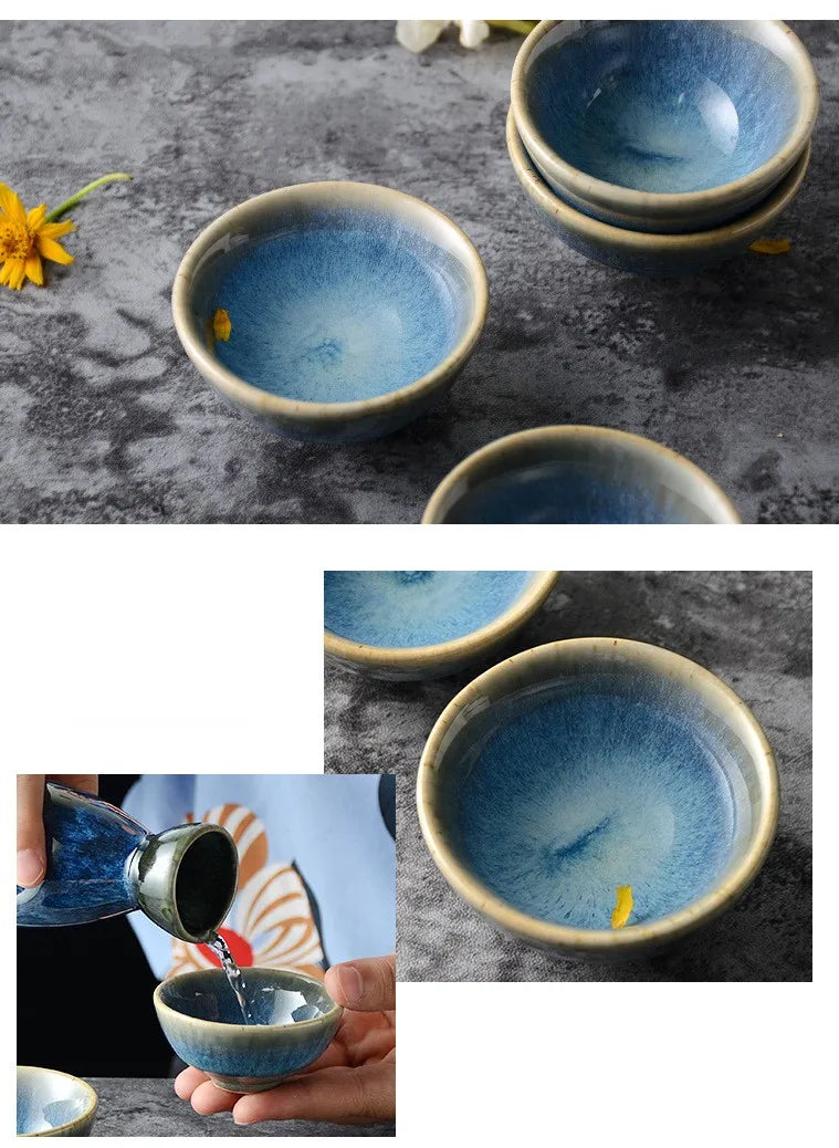 Japanese Vintage Ceramic Sake Pot | Elegant Wine Dispenser