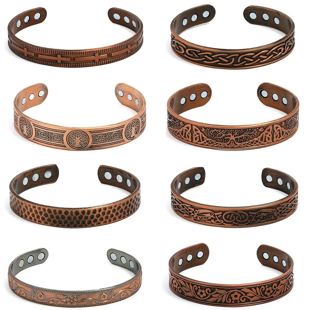 Unisex Vintage Healing Jewelry | Celtic Knot Magnetic Bracelet Set