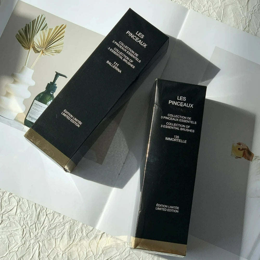 Luxury 3-Piece Goat Hair Makeup Brush Set | Perfect Gift for Her