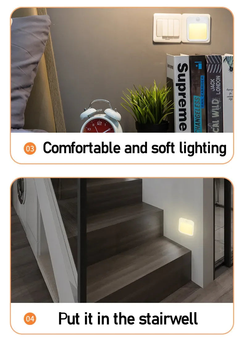 Dimmable Motion Sensor LED Night Lights | Ideal Bedside & Corridor Lighting