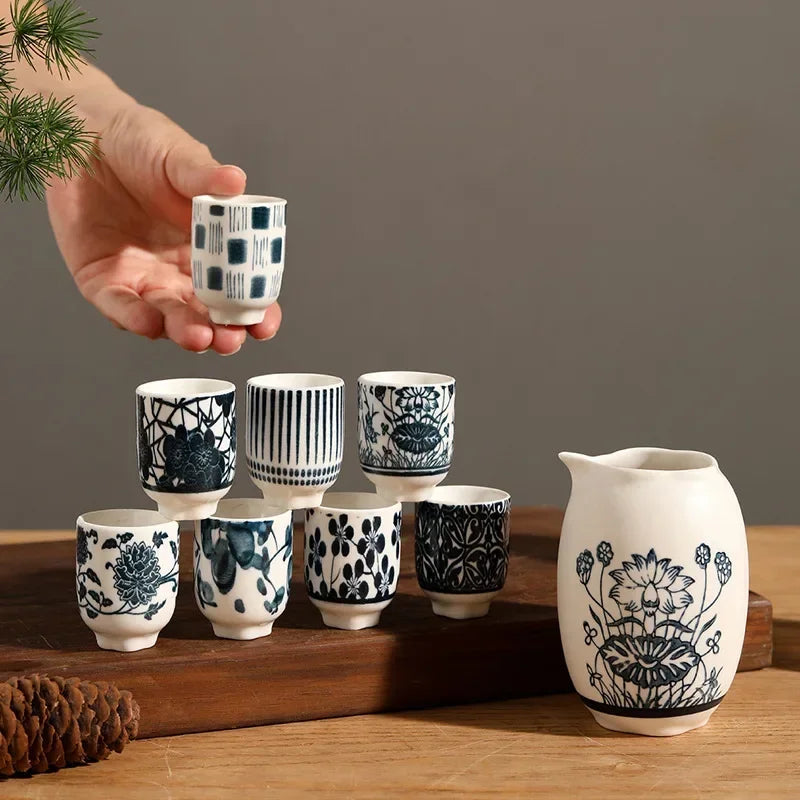 Creative Ceramic Sake Cup Set | Perfect for Tasting and Gifting