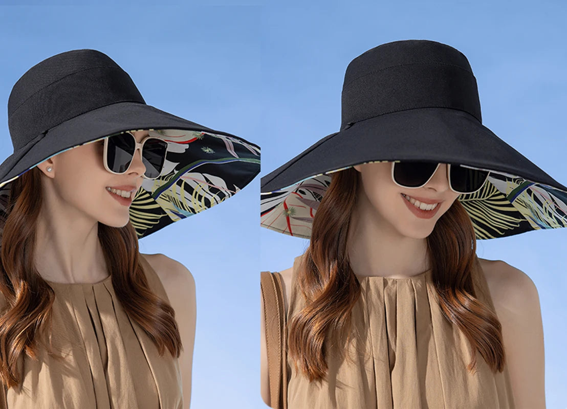 Women's Double-Sided Cotton Fisherman Hat | Sun Protection Hat