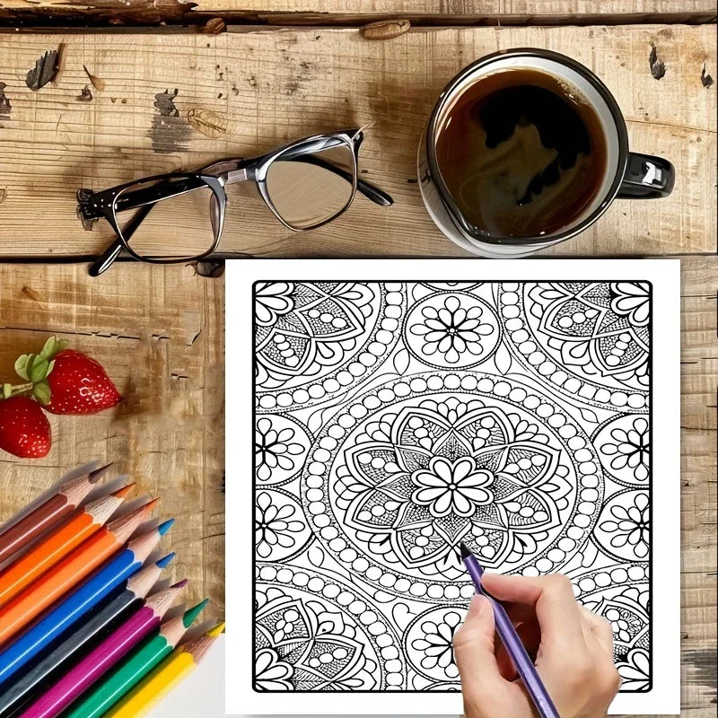 Abstract Patterns Coloring Book for Adults | Stress Relief & Relaxation