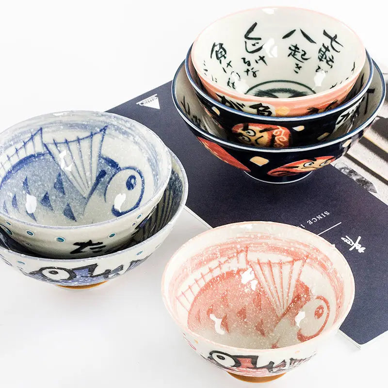Cute Animal Ceramic Bowls | Adorable Lucky Cat Rice Bowl