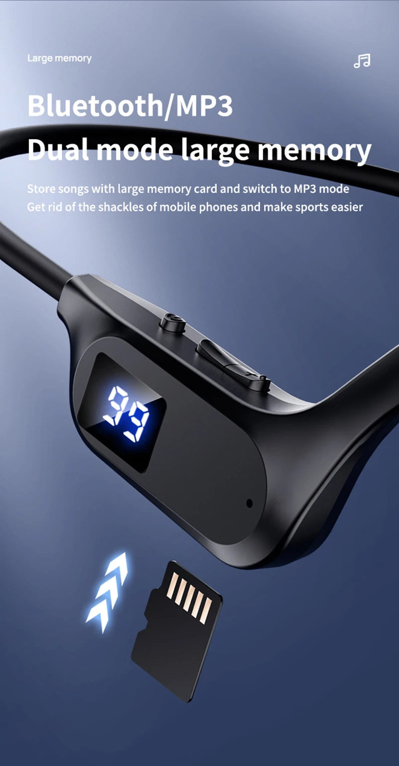 Bone Conduction Wireless Earphones for Sports | Swim & Run Hands-Free