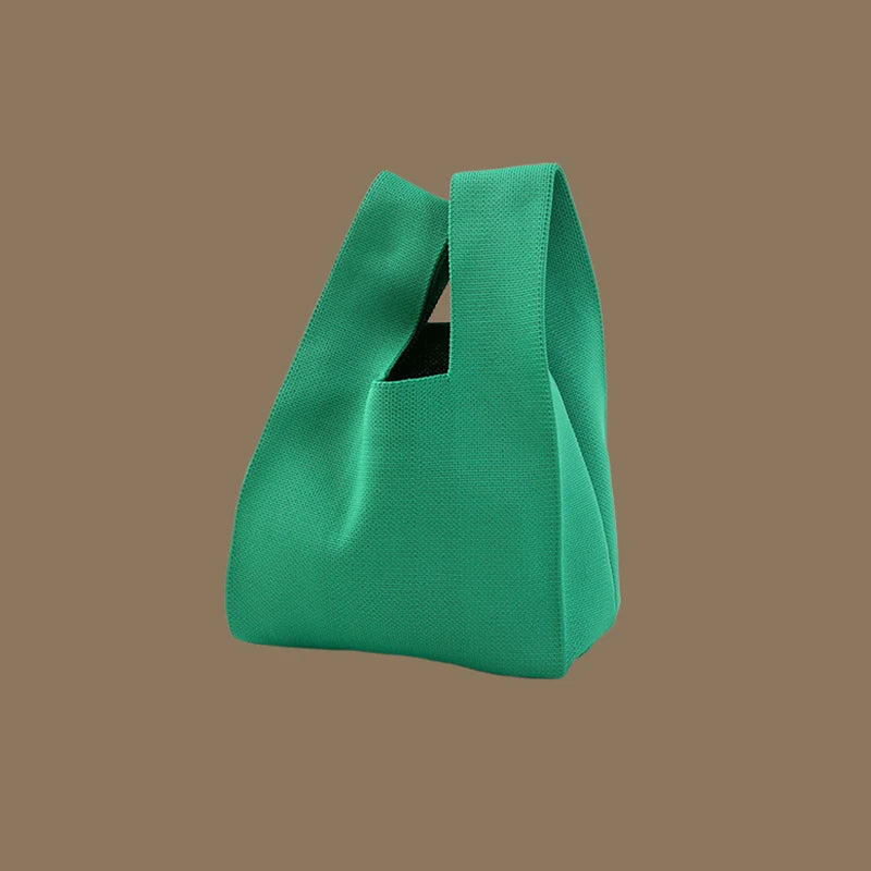 Chic Handmade Knit Mini Knot Wrist Bag for Women | Casual Tote