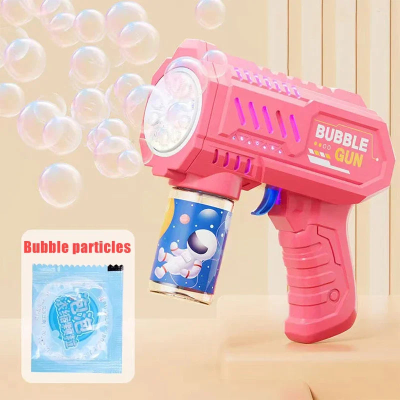 6-Hole Dinosaur Bubble Machine | Fun Electric Bubble Gun Toy