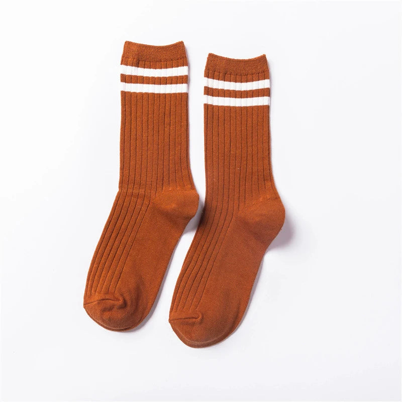 Stylish Women's Striped Long Socks | Comfortable Casual Footwear