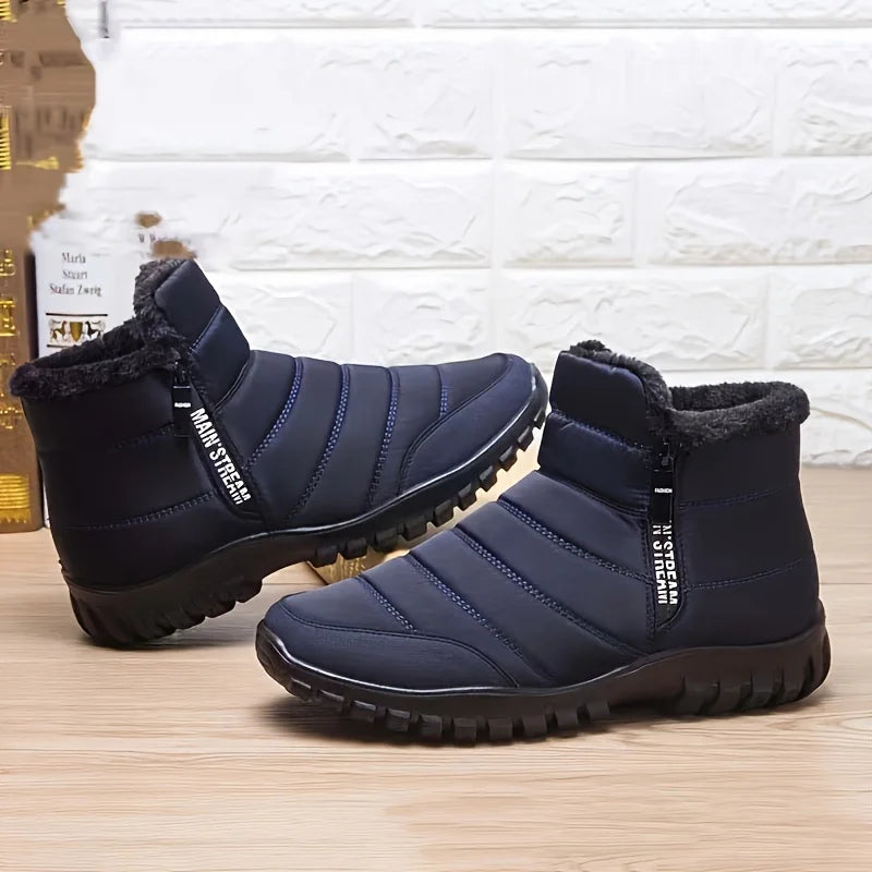 Men's Warm Cotton Snow Boots | Waterproof Ankle Winter Boots