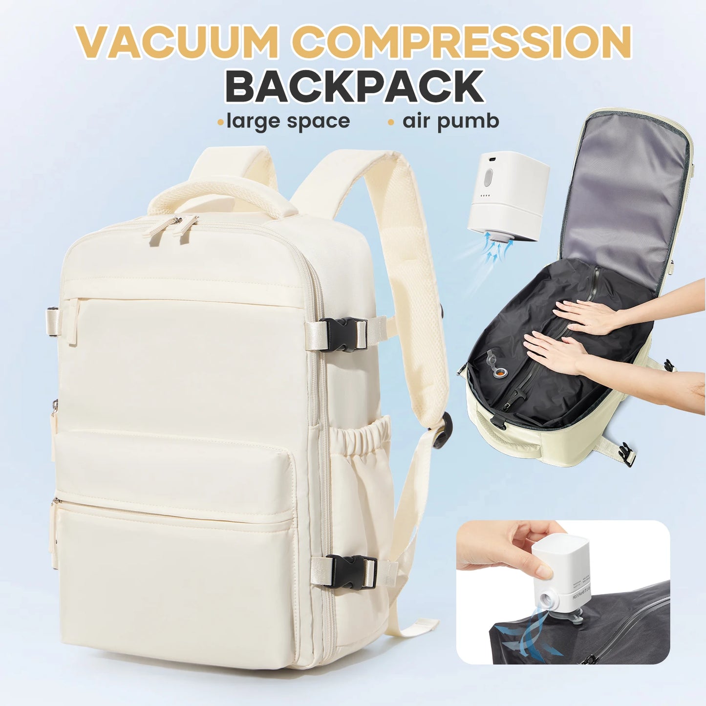 Air Compression Travel Backpack | Stylish & Versatile Cabin Bag