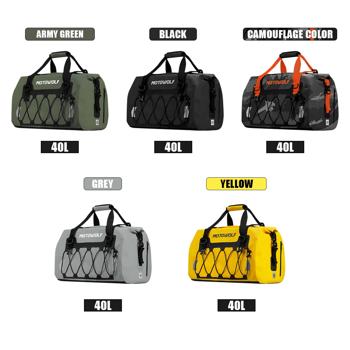 Waterproof Motorcycle Rear Seat Bag | Versatile Travel Duffel Bag