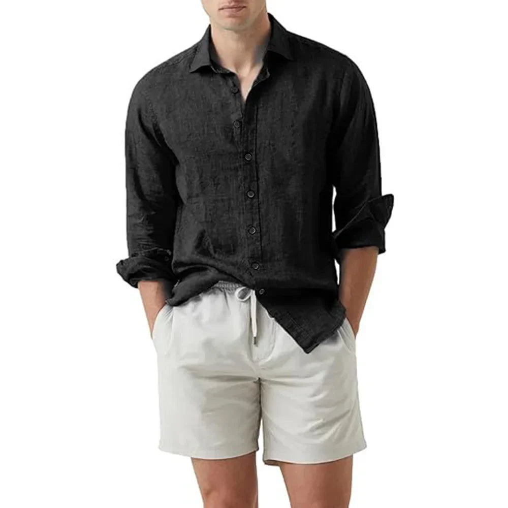 Men's Solid Color Hawaiian Shirts | Casual Summer Beachwear