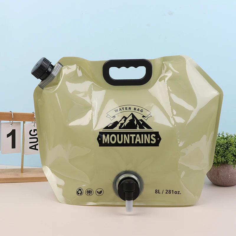 Portable 0.8L Water Bag for Camping & Travel | Compact Water Container