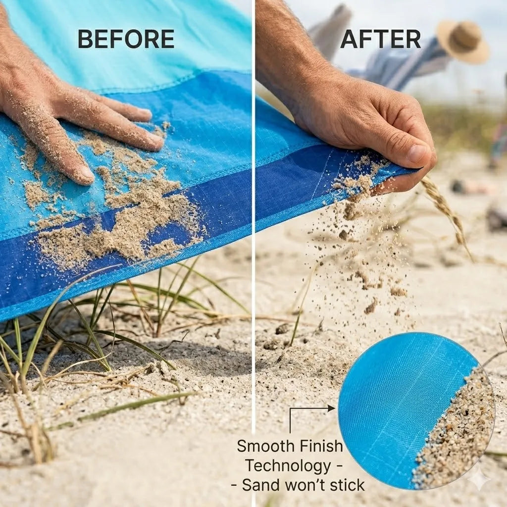 Oversized Beach Blanket | Sand-Free & Water-Resistant Picnic Mat
