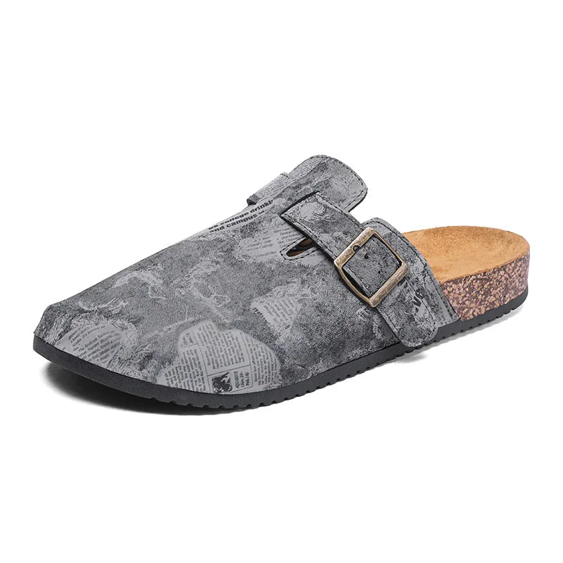 Men's Suede Mules Slippers | Comfortable Clogs with Arch Support