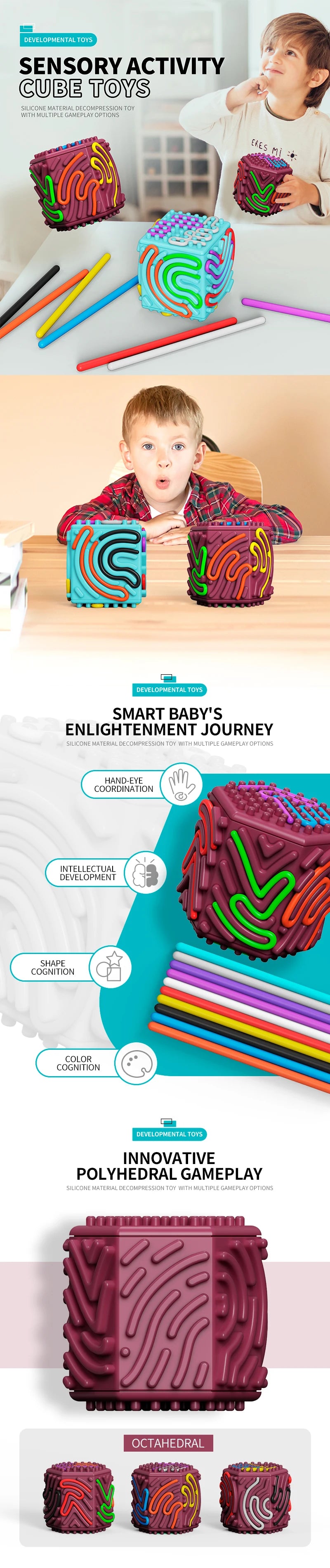 Multi-Faceted Sensory Activity Board for Kids | Motor Skills Toy