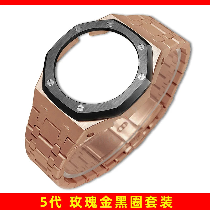 Stainless Steel Watch Case & Strap Replacement Kit | Modern Look