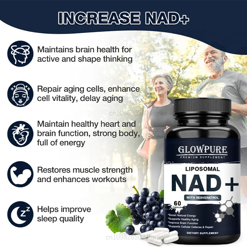 NAD+ Resveratrol Capsules | Cellular Repair & Energy Boost